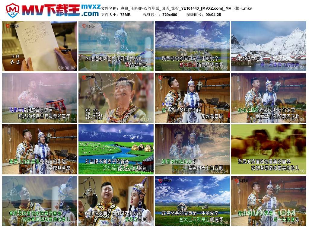 边疆_王陈娜-心韵草原_国语_流行_YE101440